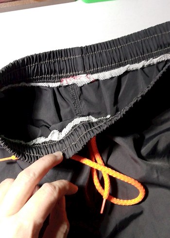 Siyah Fermuarlı Spor Mini Erkek Şort - Görsel 2