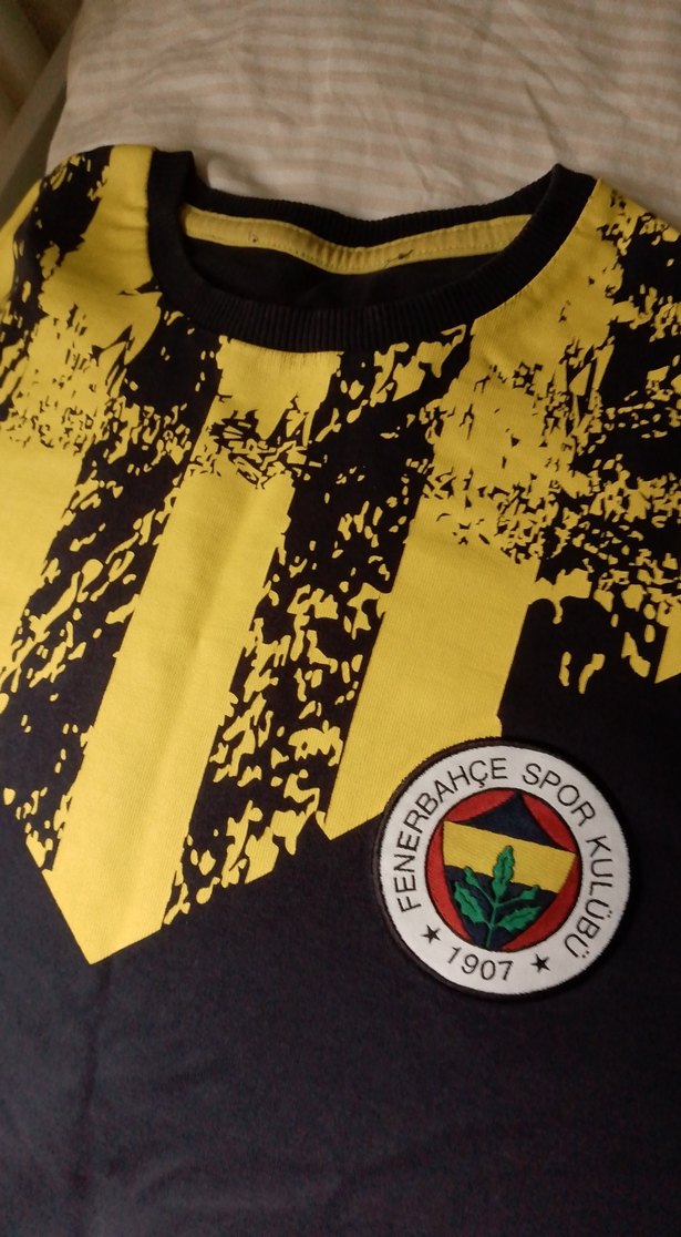 Sarı-Siyah Uzun Kollu Erkek Spor Tişörtü - Görsel 2