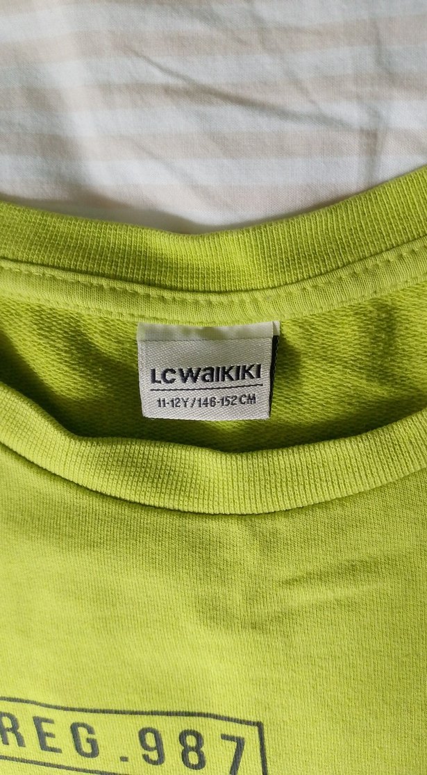 Erkek Çocuk Yeşil Baskılı Sweatshirt - Görsel 2