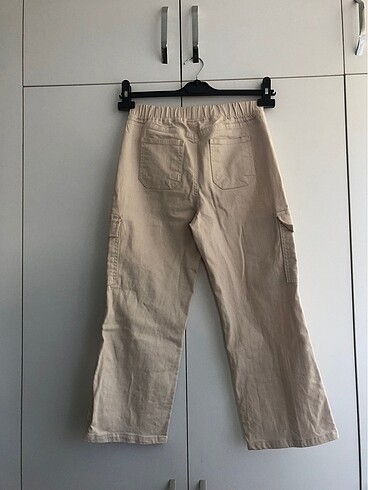 10 Yaş Beden ten rengi Renk LC Waikiki Kız Çocuk Bej Kargo Pantolon