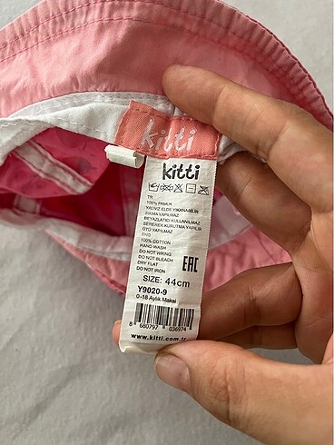 3-6 Ay, 17 cm Beden Kız bebek şapka
