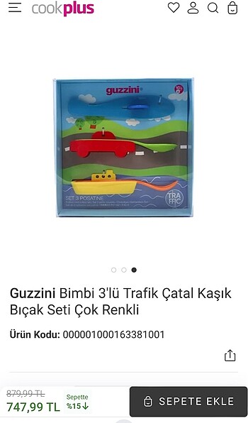3lü trafik çatal bıçak kaşık seti