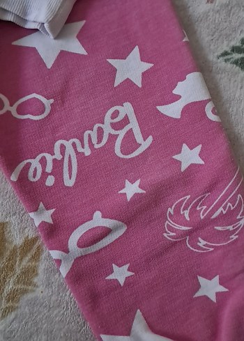 Kızlar için Barbie Baskılı Pembe Eşofman Takımı - Görsel 3