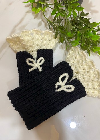 El Örgüsü vintage Kadın Eldiven - Görsel 2