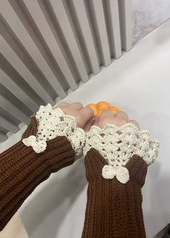 El Örgüsü vintage Kadın Eldiven - Görsel 3