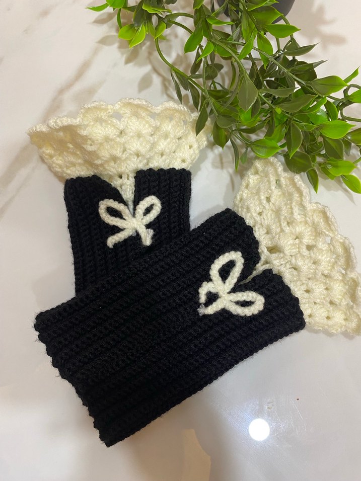 El Örgüsü vintage Kadın Eldiven - Görsel 2