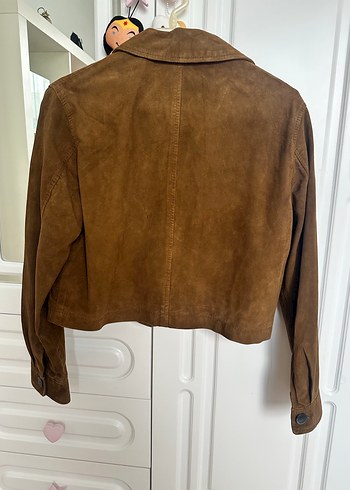 Zara Düğmeli Kahverengi Süet Kadın Ceket