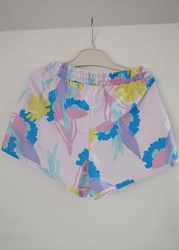 Pembe Renkli Renkli Desenli Kız Şortu - Görsel 3