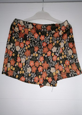 Koton Çiçek Desenli Bohem çocuk Mini Şort etek 7/8 yaş - Görsel 4