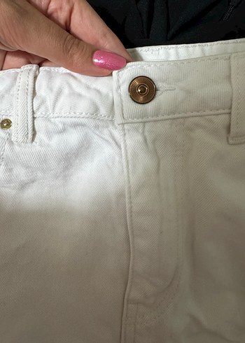 38 Beden H&M Beyaz Mini Denim Etek