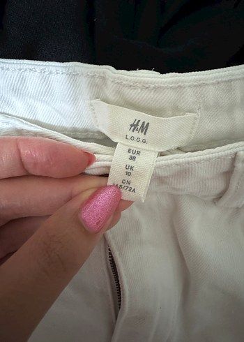 H&M H&M Beyaz Mini Denim Etek