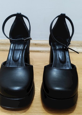 10 cm kadın siyah topuklu ayakkabı zarif - Görsel 5