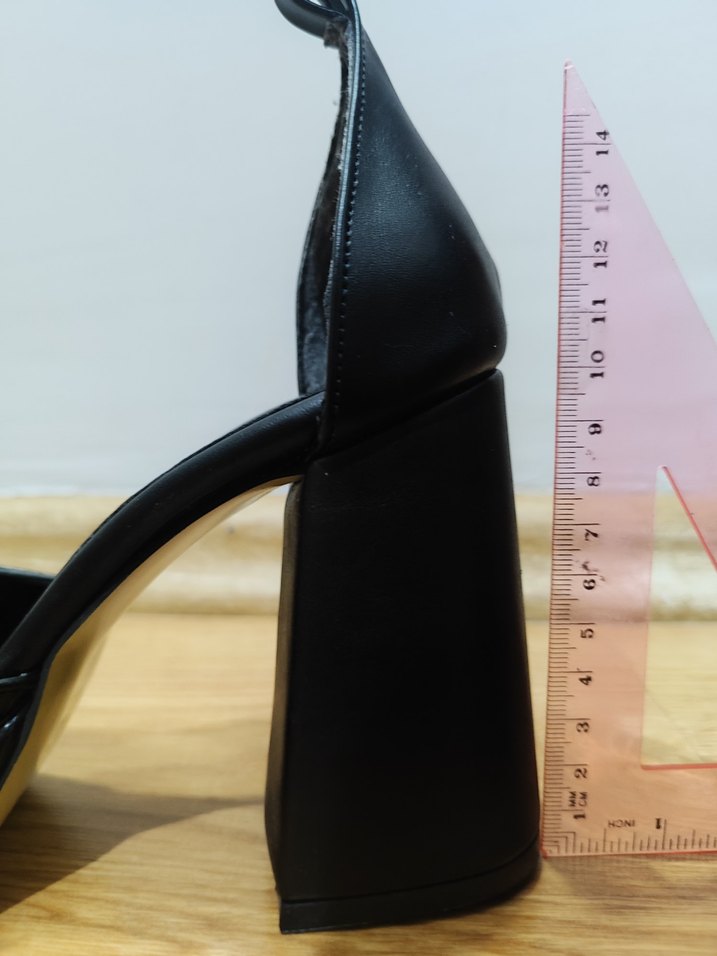 10 cm kadın siyah topuklu ayakkabı zarif - Görsel 3