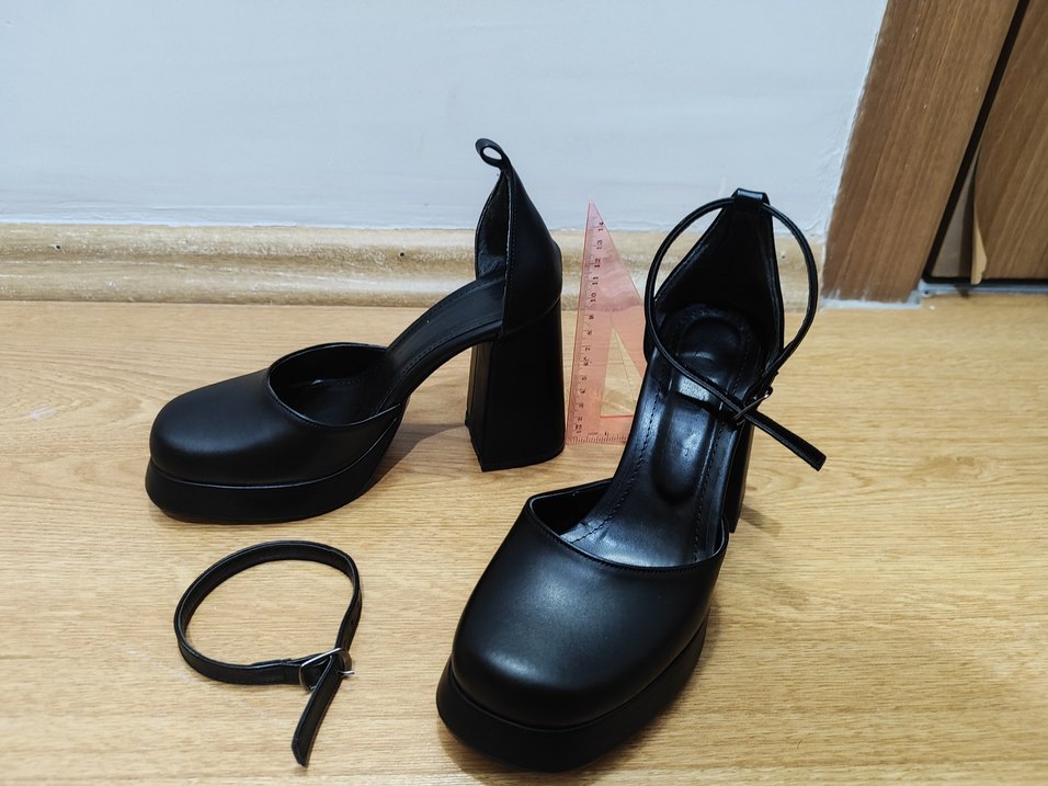 10 cm kadın siyah topuklu ayakkabı zarif - Görsel 2