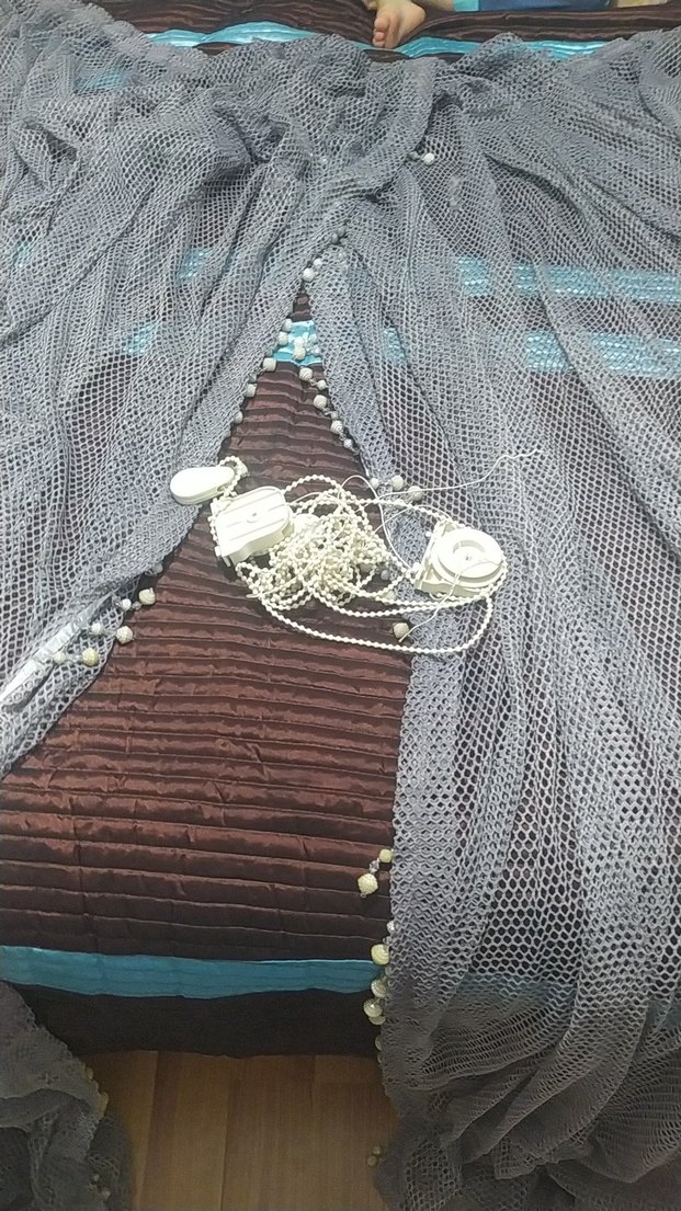 Bohem Nakışlı Gri Tül Perde - Görsel 4