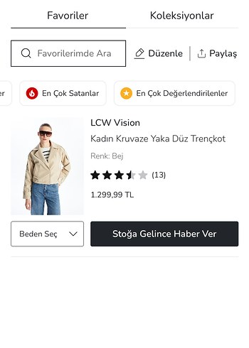 LC Waikiki Bej Kadın Midi Ceket trençkot