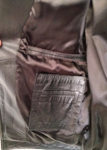 Siyah Erkek Deri Biker Ceket, Normal Boy - Görsel 10