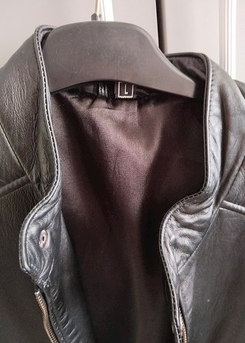 Siyah Erkek Deri Biker Ceket, Normal Boy - Görsel 5