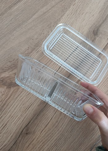 Paşabahçe Cam Kapaklı Tereyağı Bal Kasesi - Görsel 3