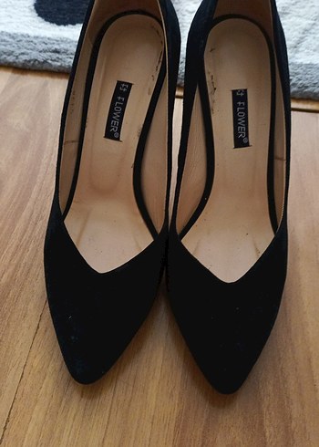39 Beden Siyah Süet Stiletto Kadın Ayakkabı