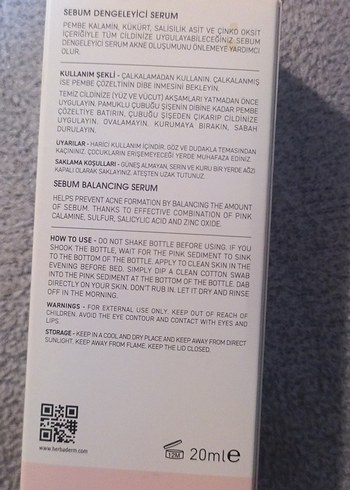 Beden Herbaderm Sebum Dengeleyici Serum