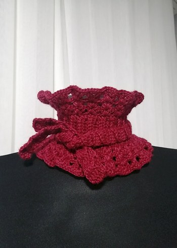 Örgü boyunluk atkı Eldiven 2li takım - Görsel 2