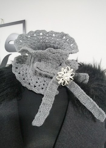 Örgü boyunluk bronş hediyeli - Görsel 2