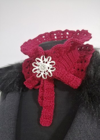 Örgü boyunluk bronş hediyeli - Görsel 3