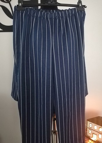 Çizgili Kadın Blazer takım elbise ceket pantolon - Görsel 2