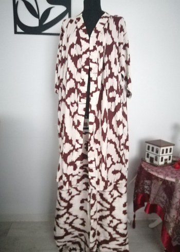 Kadın 2li takım Batik Desenli Kimono - Görsel 6