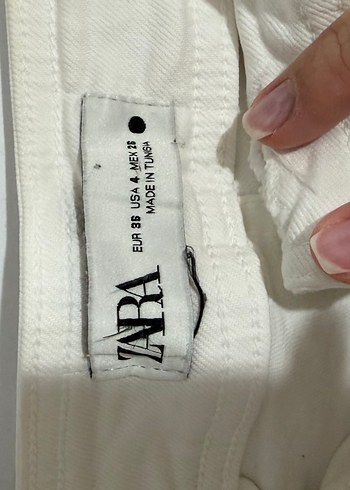 Zara Beyaz Minimal Pantolon