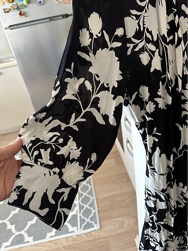 m Beden H&M günlük tatilde giyilebilir desenli çiçekli elbise