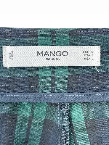 36 Beden yeşil Renk Mango Düz Kesim %70 İndirimli.