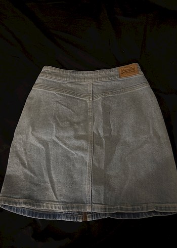 açık mavi Fermuarlı Kadın  Denim Etek superdry - Görsel 2