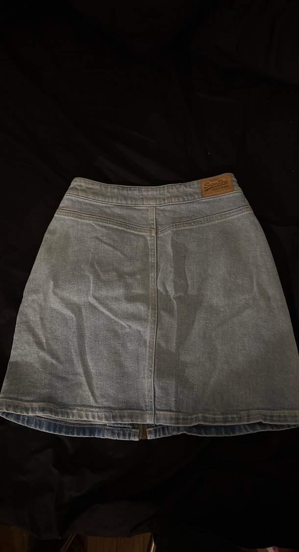 açık mavi Fermuarlı Kadın  Denim Etek superdry - Görsel 2