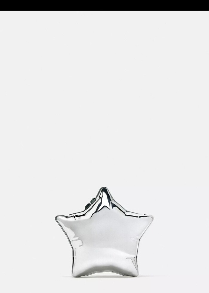 orjinal zara yıldız balon gümüş çanta - Görsel 2