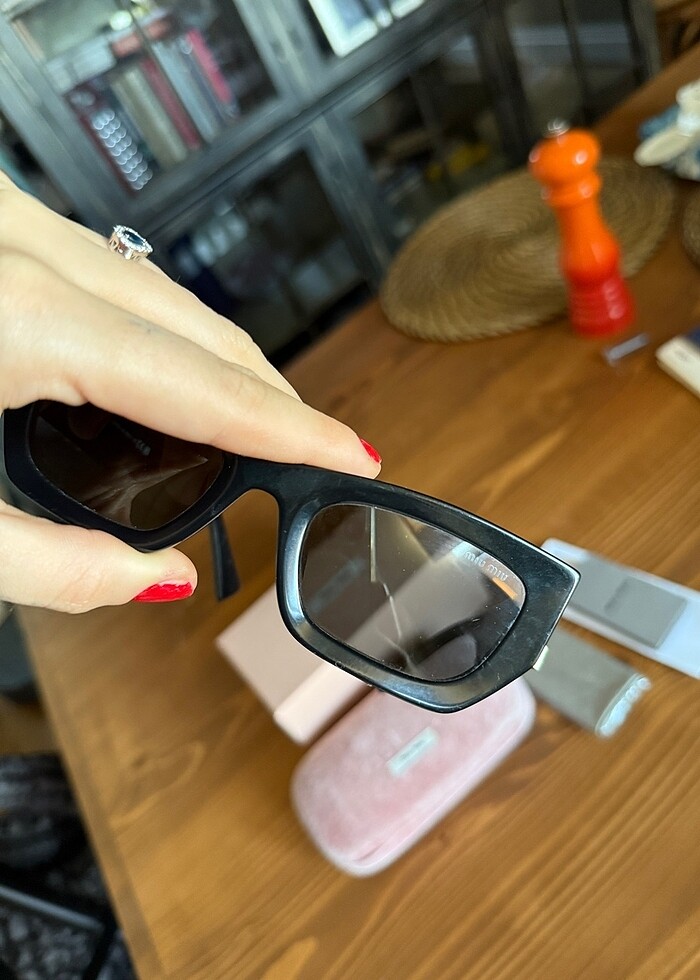 miu miu orjinal siyah cat eye gözlük - Görsel 4