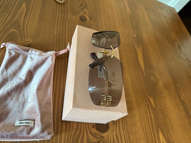 Miu miu mürdüm mor gözlük - Görsel 9