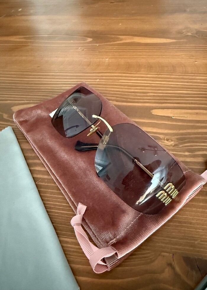 Miu miu mürdüm mor gözlük - Görsel 4