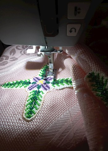 Pembe İşlemeli Geleneksel Seccade - Görsel 8