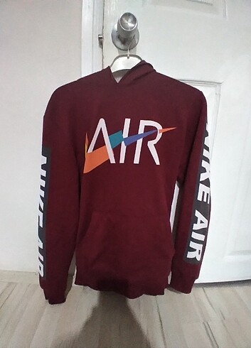 bordo kapşonlu sweat