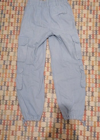 Pull and Bear pull&bear mavi kargo pantolon 34 beden