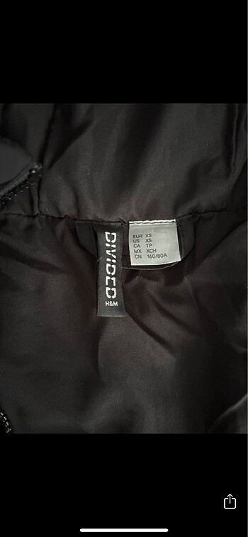 xs Beden siyah Renk H&M mont