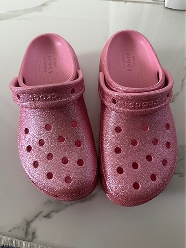 36,5 Beden Glitter crocs