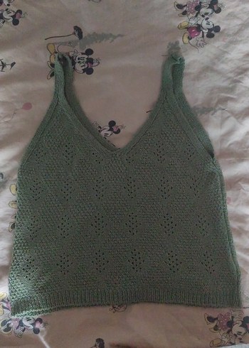 H&M Bohem Örgü V Yaka crop