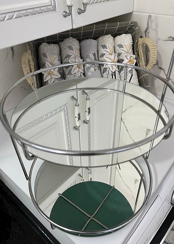 Gri Metal Makyaj Düzenleyici Raf - Görsel 2