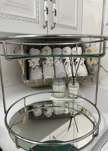 Gri Metal Makyaj Düzenleyici Raf - Görsel 3