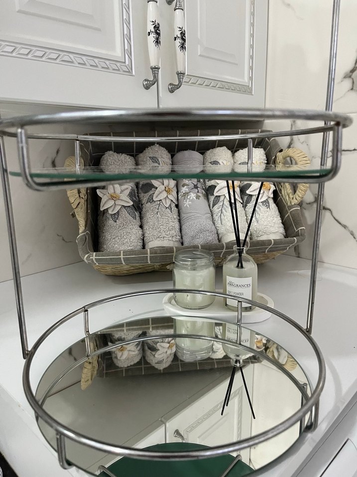 Gri Metal Makyaj Düzenleyici Raf - Görsel 3