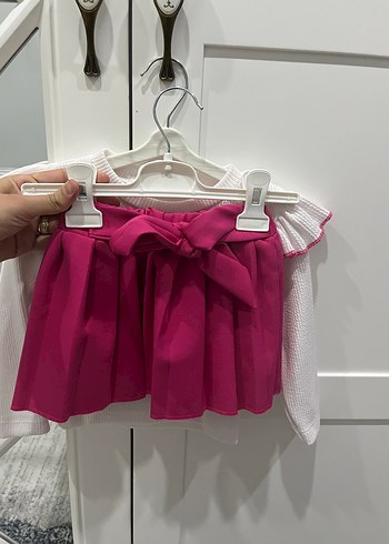 Pembe Fiyonklu Bebek Kız Takım - Görsel 2