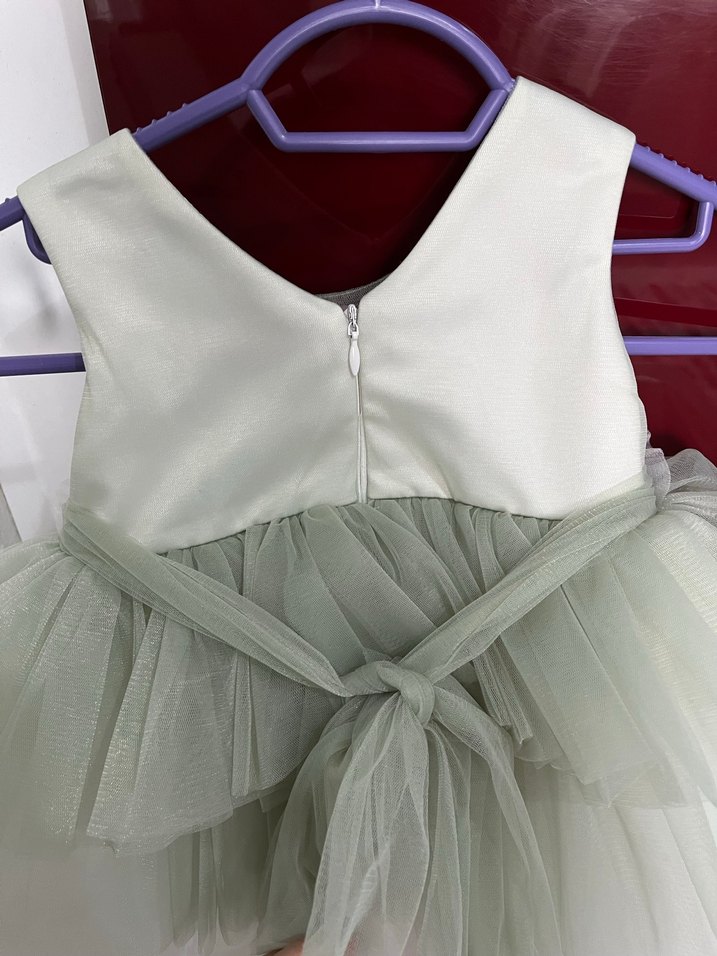 Kız Çocuk Fırfırlı Straplez Bohem Elbise - Görsel 4